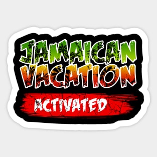 Jamaica Jamaican Flag Caribbean Vacation Reggae Sticker